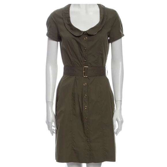 Burberry Dresses & Skirts - Burberry Army green Shirtdress- US sz 2